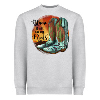 Heather Grey Blame It All On My Roots Heavyweight Sweatshirt - JahusDesignShop