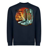 Navy Blame It All On My Roots Heavyweight Sweatshirt - JahusDesignShop