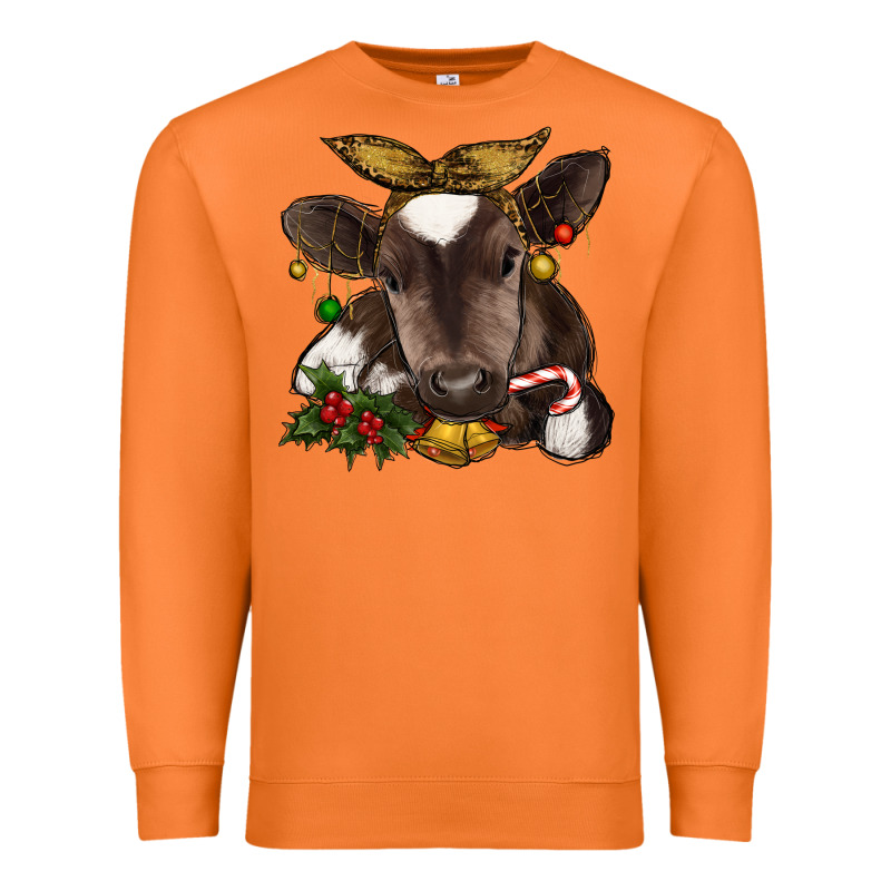 Christmas Baby Cow Premium Sweatshirt by RanaPortraitStore | Teevron