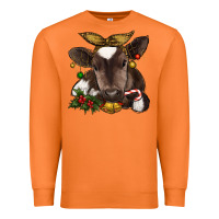 Carrot christmas baby cow Premium Sweatshirt - RanaPortraitStore