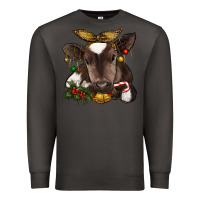 Smoke christmas baby cow Premium Sweatshirt - RanaPortraitStore