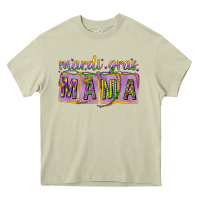Mossy Mardi Gras Mama with Beads Heavy Core Tee - HowdyJamesFarm