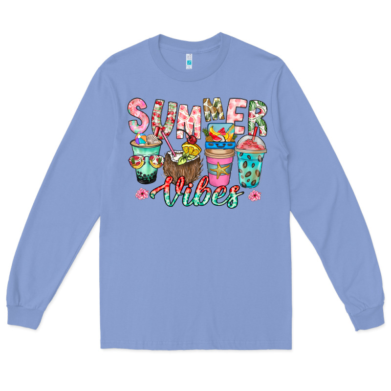 Summer Vibes Long Sleeve Tee by CowhideDigitalArt | Teevron
