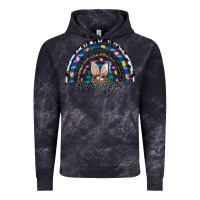 Cloud Black happy easter rainbow Vintage Hoodie - CowhideDigitalArt
