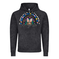 Vintage Black happy easter rainbow Vintage Hoodie - CowhideDigitalArt