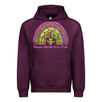 Mauve Wine happy mardi gras y'all rainbow Urban Hoodie - Jasminsmagicworld