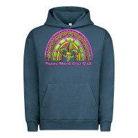 Pigment Midnight Navy happy mardi gras y'all rainbow Urban Hoodie - Jasminsmagicworld