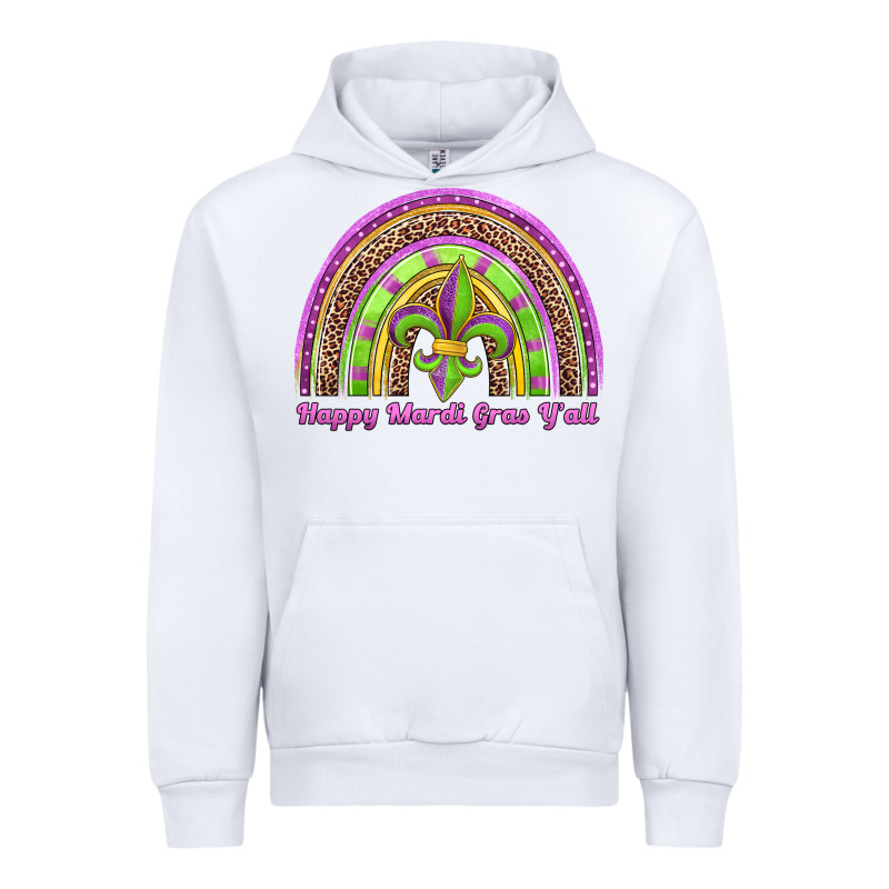 Happy Mardi Gras Y'all Rainbow Urban Hoodie by Jasminsmagicworld | Teevron