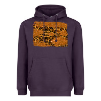 Plum leopard glitter background Heavyweight Hoodie - RanaPortraitStore