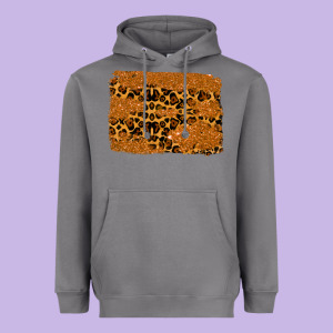 Leopard Glitter Background Heavyweight Hoodie Designed By Ranaportraitstore