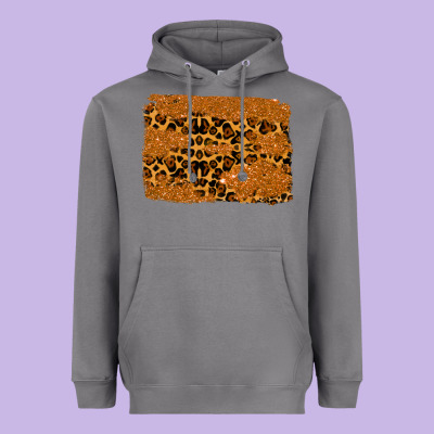 Leopard Glitter Background Heavyweight Hoodie Designed By Ranaportraitstore