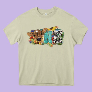 One Baby Cow Heavy Core Tee Designed By Howdyjamesfarm