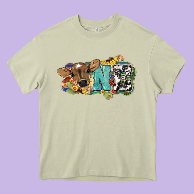 One Baby Cow Heavy Core Tee Designed By Howdyjamesfarm