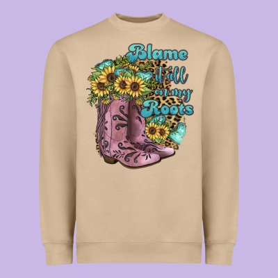 Blame It All On My Roots Heavyweight Sweatshirt Designed By Jahusdesignshop
