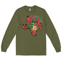 Army Green sweet summer time texas Long Sleeve Tee - CowhideDigitalArt