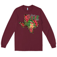 Burgundy sweet summer time texas Long Sleeve Tee - CowhideDigitalArt