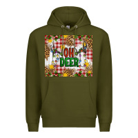Army Green Oh Deer Premium Hoodie - Artiststas