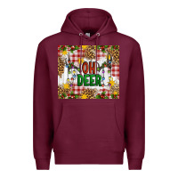 Burgundy Oh Deer Premium Hoodie - Artiststas