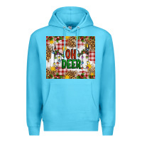 Ocean Blue Oh Deer Premium Hoodie - Artiststas