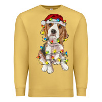 Antique Gold christmas beagle Premium Sweatshirt - RanaPortraitStore