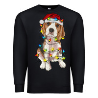 Black christmas beagle Premium Sweatshirt - RanaPortraitStore