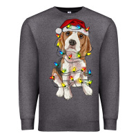 Charcoal Heather christmas beagle Premium Sweatshirt - RanaPortraitStore