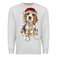 Dove Grey christmas beagle Premium Sweatshirt - RanaPortraitStore