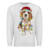Oatmeal Heather christmas beagle Premium Sweatshirt - RanaPortraitStore