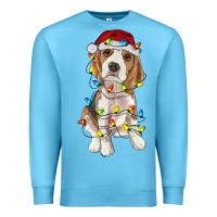 Ocean Blue christmas beagle Premium Sweatshirt - RanaPortraitStore
