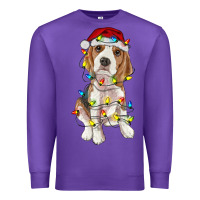 Purple christmas beagle Premium Sweatshirt - RanaPortraitStore