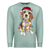 Seafoam christmas beagle Premium Sweatshirt - RanaPortraitStore