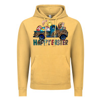 Vintage Mustard Happy Easter truck Vintage Hoodie - CowhideDigitalArt