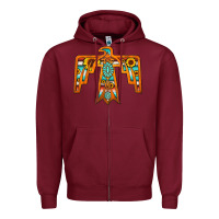 Burgundy thunderbird Zipper Hoodie - JahusDesignShop