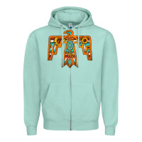 Seafoam thunderbird Zipper Hoodie - JahusDesignShop