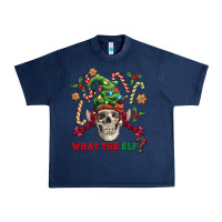 Navy what the elf skull Urban Heavy Tee - FaDigitalArtStudio