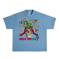 Pebble Blue what the elf skull Urban Heavy Tee - FaDigitalArtStudio