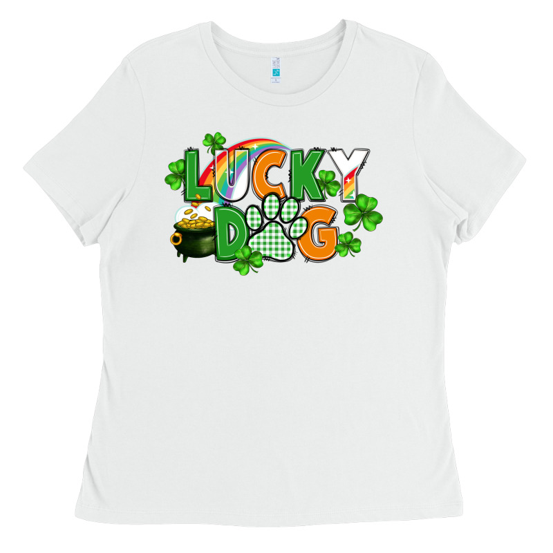 Lucky Dog St. Patricks Day Ladies Tee by FaDigitalArtStudio | Teevron