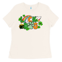 Bone lucky dog St. Patricks Day Ladies Tee - FaDigitalArtStudio