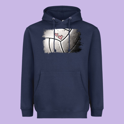 Volleyball Brushstroke Heavyweight Hoodie Designed By Ranaportraitstore