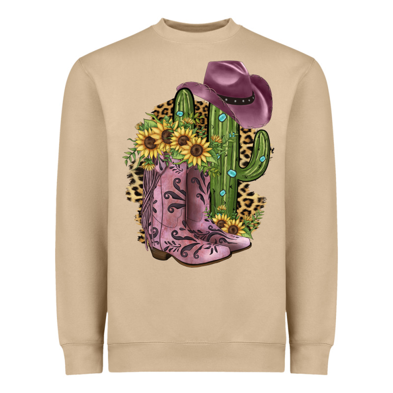Pink Cowboy Boots Heavyweight Sweatshirt by JahusDesignShop | Teevron