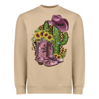 Mushroom Pink Cowboy Boots Heavyweight Sweatshirt - JahusDesignShop
