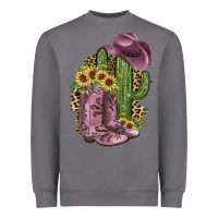 Storm Pink Cowboy Boots Heavyweight Sweatshirt - JahusDesignShop