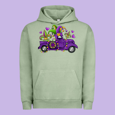 Mardi Gras Truck Urban Hoodie Designed By Jasminsmagicworld