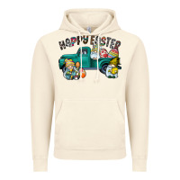 Vintage Artic Happy Easter truck Vintage Hoodie - CowhideDigitalArt