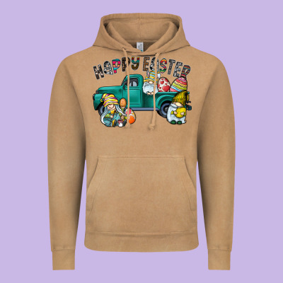 Happy Easter Truck Vintage Hoodie Designed By Cowhidedigitalart