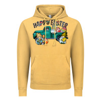 Vintage Mustard Happy Easter truck Vintage Hoodie - CowhideDigitalArt