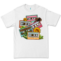White 90s country caassette tapes Premium Tee - OliviaCreatesArt