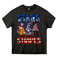 Asphalt Stars and stripes gnomes 4th of july Heavy Core Tee - CowGirlArtShop