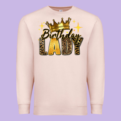 Birthday Lady Premium Sweatshirt Designed By Ranaportraitstore