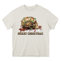 Cream Merry christmas skull Heavy Core Tee - RanaPortraitStore